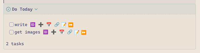 "write" and "get images" are the only tasks listed under Do Today